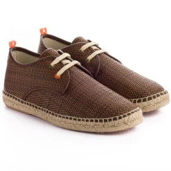 Abarca Shoes Alpargatas Con Cordones^Blucher Rafia Marron