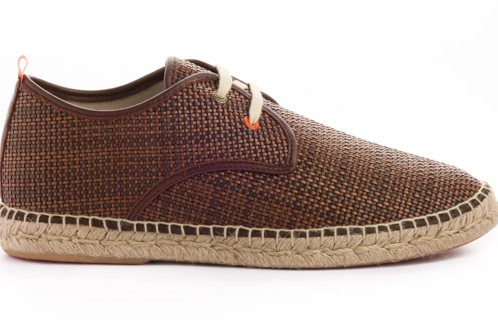 Abarca Shoes Alpargatas Blucher^Blucher Rafia Marron