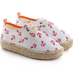 Abarca Shoes Alpargatas De Verano^Blucher Terra Anclas Blanco