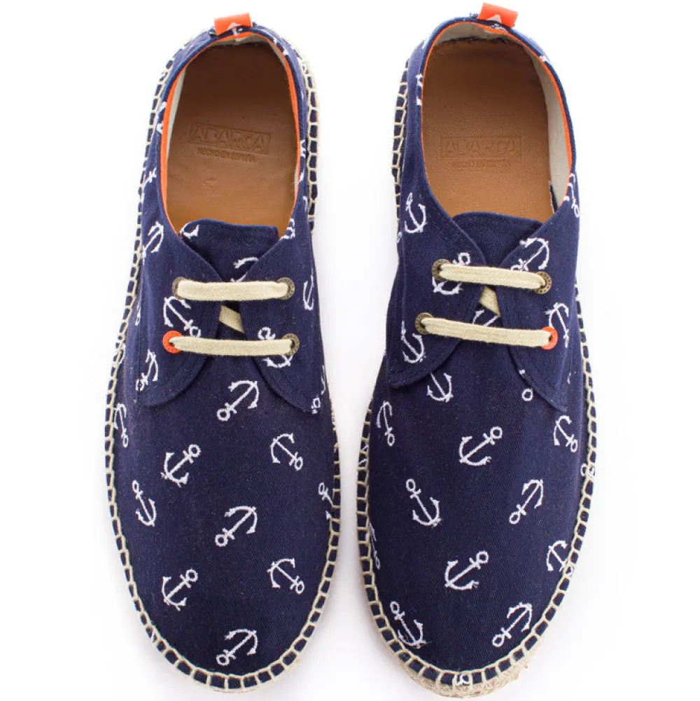 Abarca Shoes Alpargatas De Verano^Blucher Terra Anclas Marino