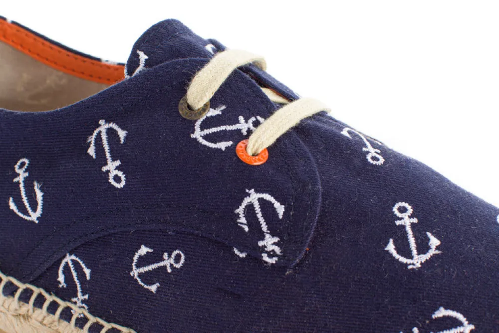 Abarca Shoes Alpargatas De Verano^Blucher Terra Anclas Marino