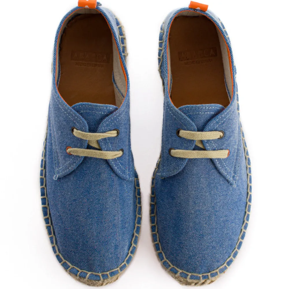 Abarca Shoes Alpargatas Con Cordones^Blucher Terra Azul