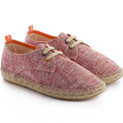 Abarca Shoes Alpargatas De Verano^Blucher Terra Casa Blanca Rojo