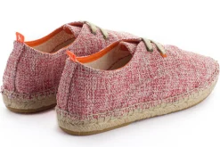 Abarca Shoes Alpargatas De Verano^Blucher Terra Casa Blanca Rojo