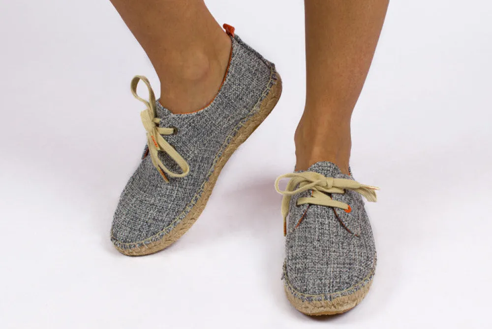 Abarca Shoes Alpargatas De Verano^Blucher Terra Casa Blanca Negro