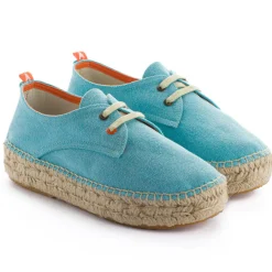 Abarca Shoes Alpargatas Con Cordones^Blucher Terra Celeste