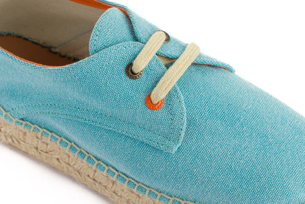 Abarca Shoes Alpargatas Con Cordones^Blucher Terra Celeste