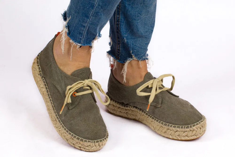 Abarca Shoes Alpargatas De Verano^Blucher Terra Kaki