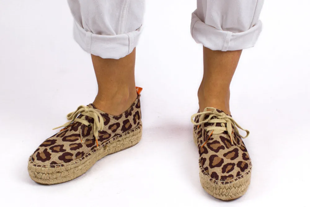 Abarca Shoes Alpargatas De Verano^Blucher Terra Leopardo