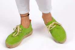 Abarca Shoes Alpargatas Con Cordones^Blucher Terra Pistacho