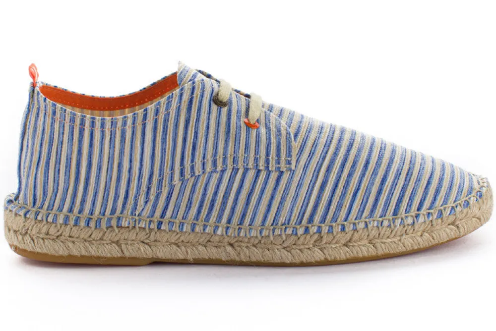 Abarca Shoes Alpargatas De Verano^Blucher Terra Rayas Azules