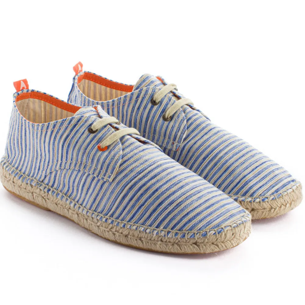 Abarca Shoes Alpargatas De Verano^Blucher Terra Rayas Azules