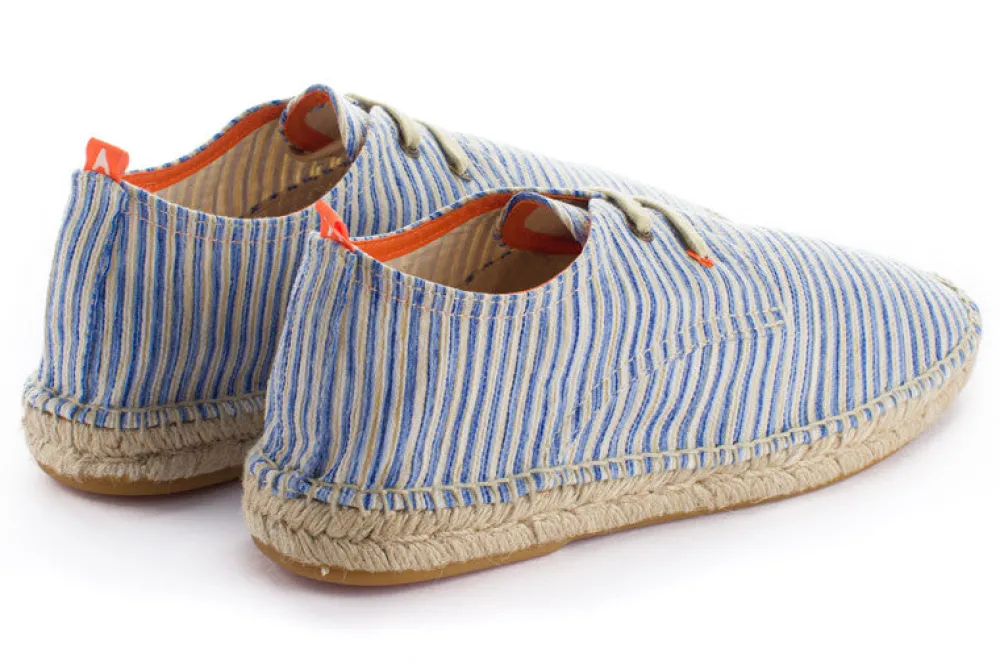 Abarca Shoes Alpargatas De Verano^Blucher Terra Rayas Azules