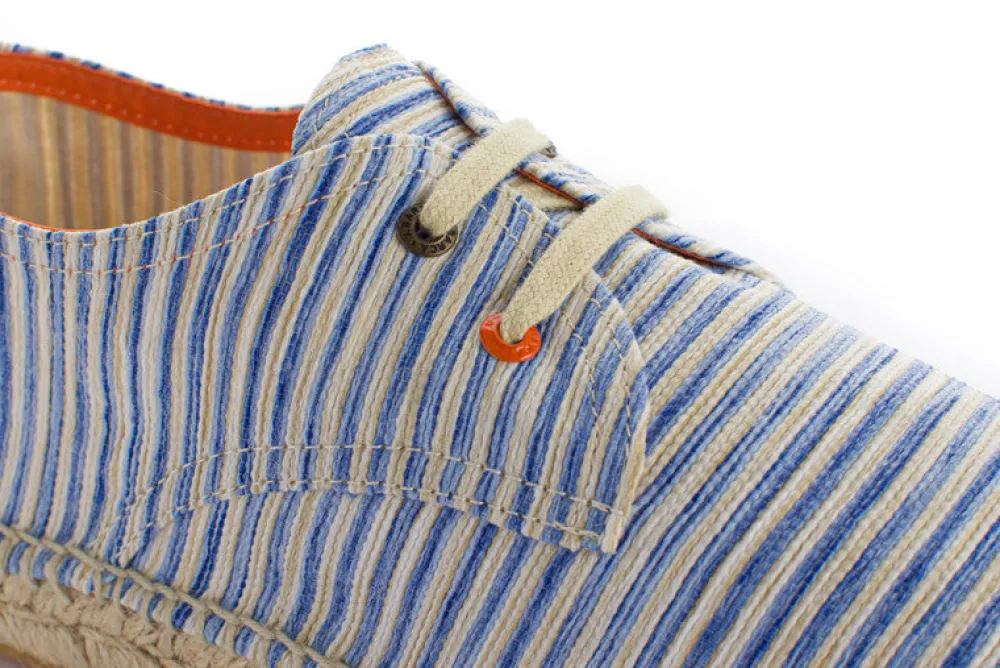 Abarca Shoes Alpargatas De Verano^Blucher Terra Rayas Azules