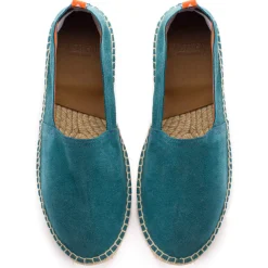 Abarca Shoes Alpargatas De Verano^Camping Piel Aguamar