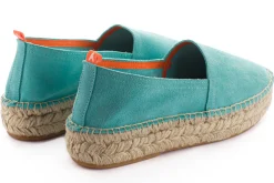 Abarca Shoes Alpargatas Yute^Camping Piel Turquesa