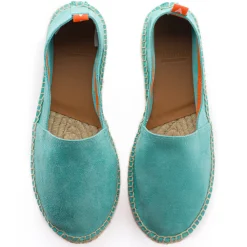 Abarca Shoes Alpargatas Yute^Camping Piel Turquesa