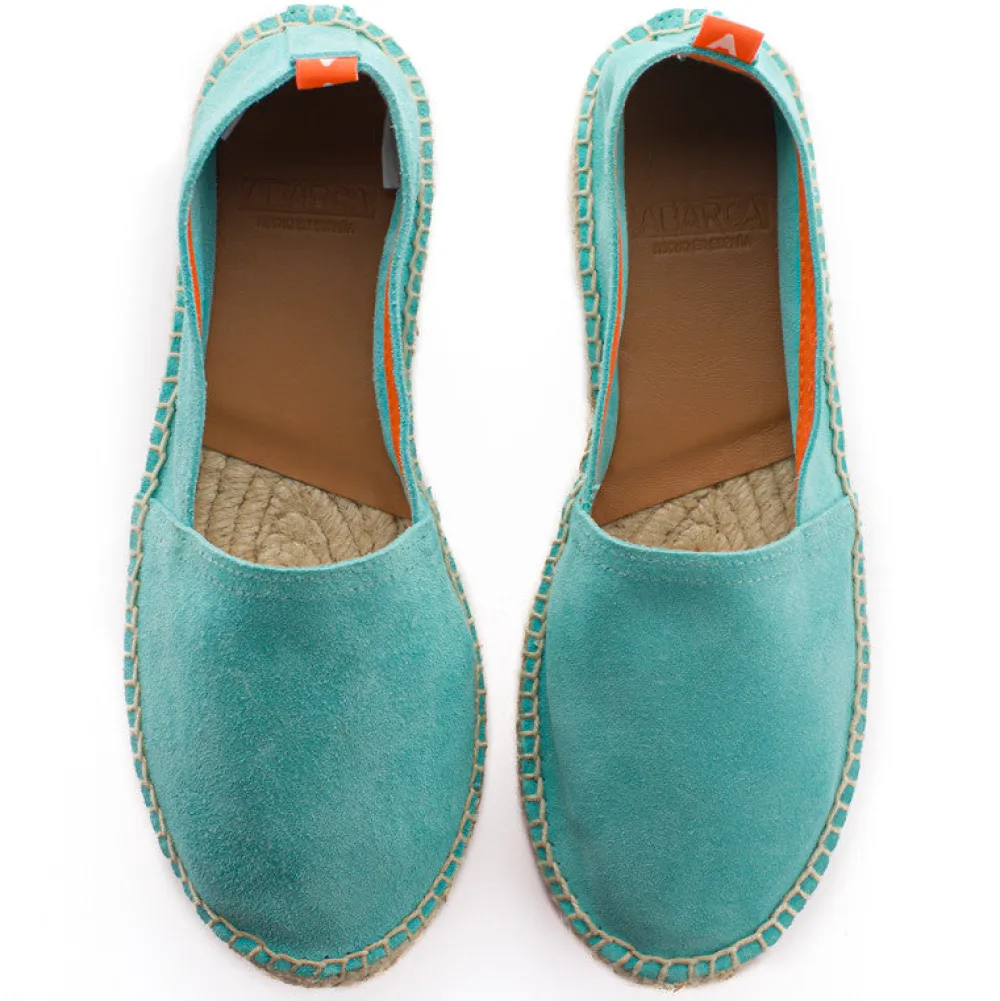 Abarca Shoes Alpargatas De Verano^Camping Piel Turquesa