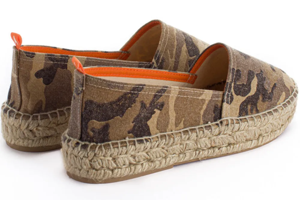 Abarca Shoes Alpargatas De Verano^Camping Terra Camuflaje Camel