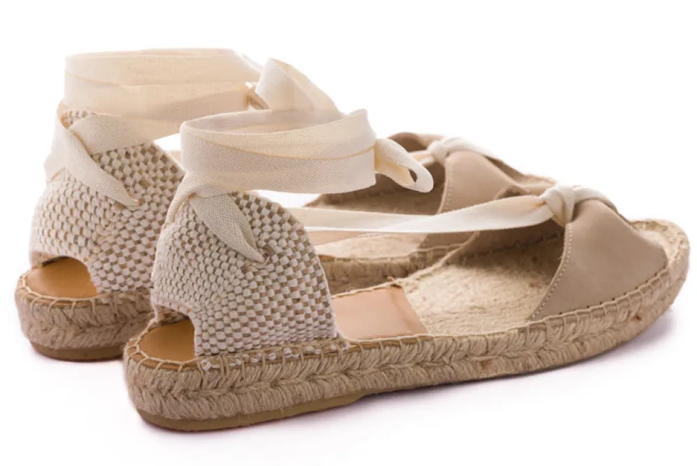 Abarca Shoes Alpargatas De Verano^Menorquinas Cinta Nobuck Hielo