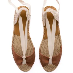 Abarca Shoes Alpargatas De Verano^Menorquinas Cinta Nobuck Brandy
