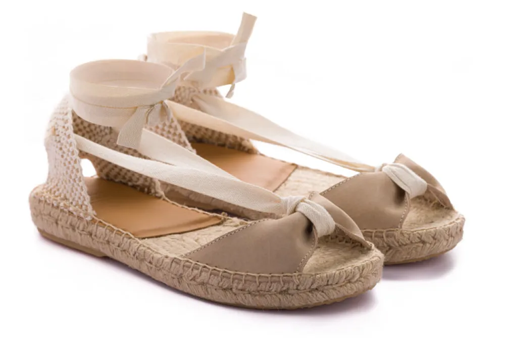 Abarca Shoes Alpargatas Yute^Menorquinas Cinta Nobuck Hielo