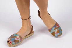 Abarca Shoes Menorquinas^Menorquinas Piel Fantasia Marron