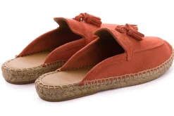 Abarca Shoes Alpargatas De Verano^Mocasín Abierto Borlas Piel Coral