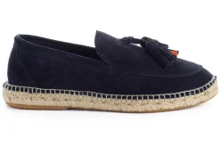 Abarca Shoes Alpargata Mocasín^Mocasín Borlas Piel Marino