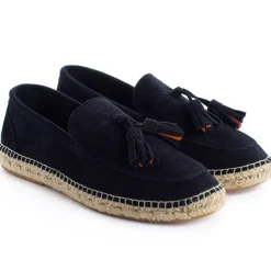 Abarca Shoes Alpargata Mocasín^Mocasín Borlas Piel Marino