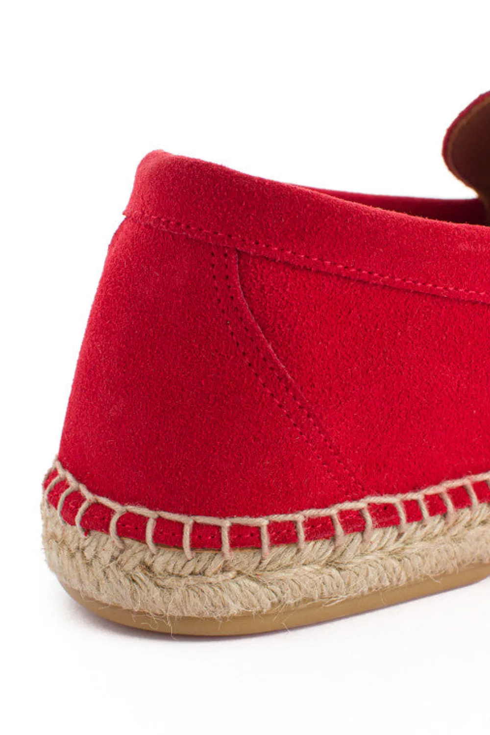 Abarca Shoes Alpargatas De Verano^Mocasín Borlas Piel Rojo