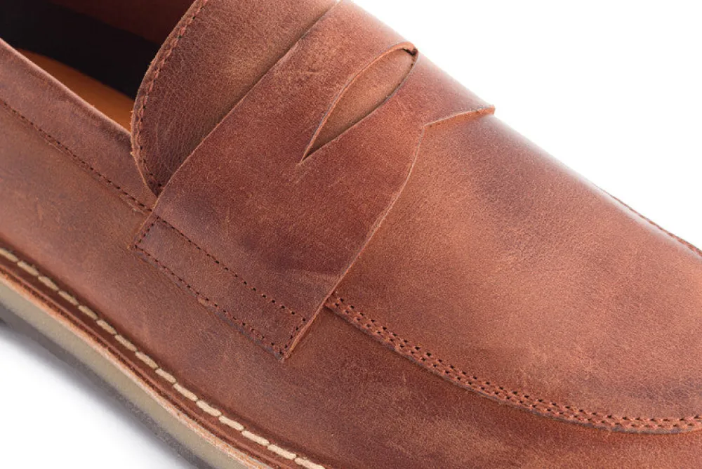 Abarca Shoes Zapatos De Piel^Mocasín Piel Encerado Roble