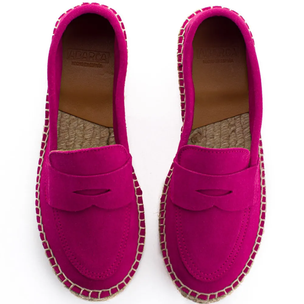 Abarca Shoes Alpargatas De Verano^Mocasín Piel Fucsia