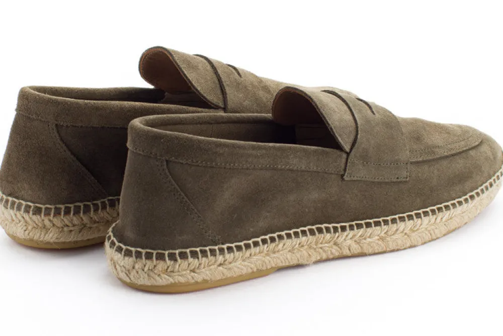 Abarca Shoes Alpargatas De Verano^Mocasín Piel Kaki 19