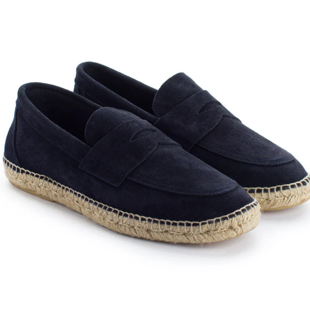 Abarca Shoes Alpargata Mocasín^Mocasín Piel Marino