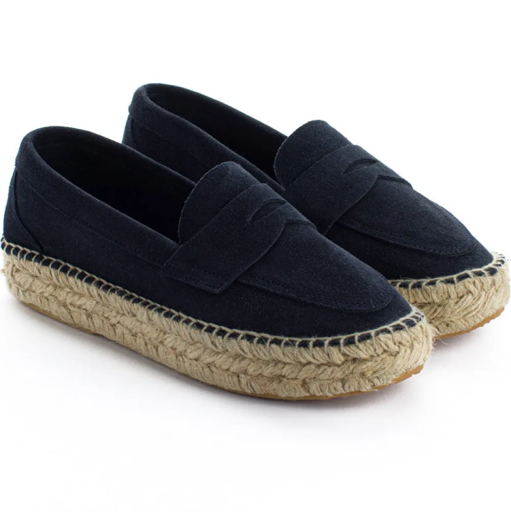 Abarca Shoes Alpargatas De Verano^Mocasín Piel Marino 312