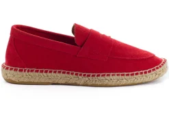 Abarca Shoes Alpargatas De Verano^Mocasín Piel Rojo