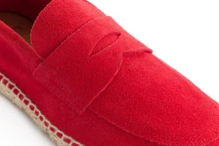 Abarca Shoes Alpargatas De Verano^Mocasín Piel Rojo