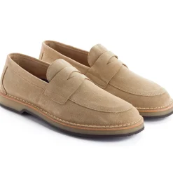 Abarca Shoes Mocasínes^Mocasín Piel Serraje Beige