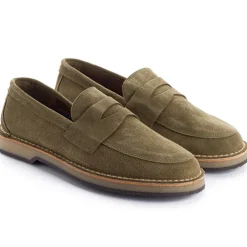 Abarca Shoes Mocasínes^Mocasín Piel Serraje Verde