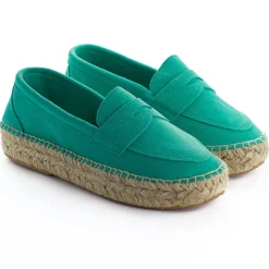Abarca Shoes Alpargata Mocasín^Mocasín Piel Turquesa
