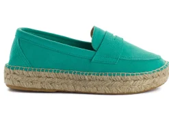 Abarca Shoes Alpargatas De Verano^Mocasín Piel Turquesa