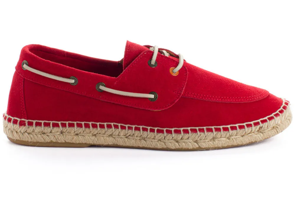 Abarca Shoes Alpargatas Náuticas^Nautico Piel Rojo 556