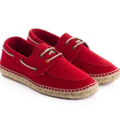 Abarca Shoes Alpargatas Náuticas^Nautico Piel Rojo 556