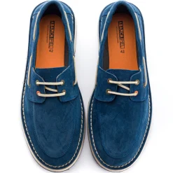 Abarca Shoes Nauticos^Nautico Piel Serraje Azul