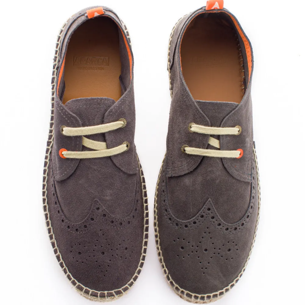 Abarca Shoes Alpargatas Oxford^Oxford Piel Gris 870