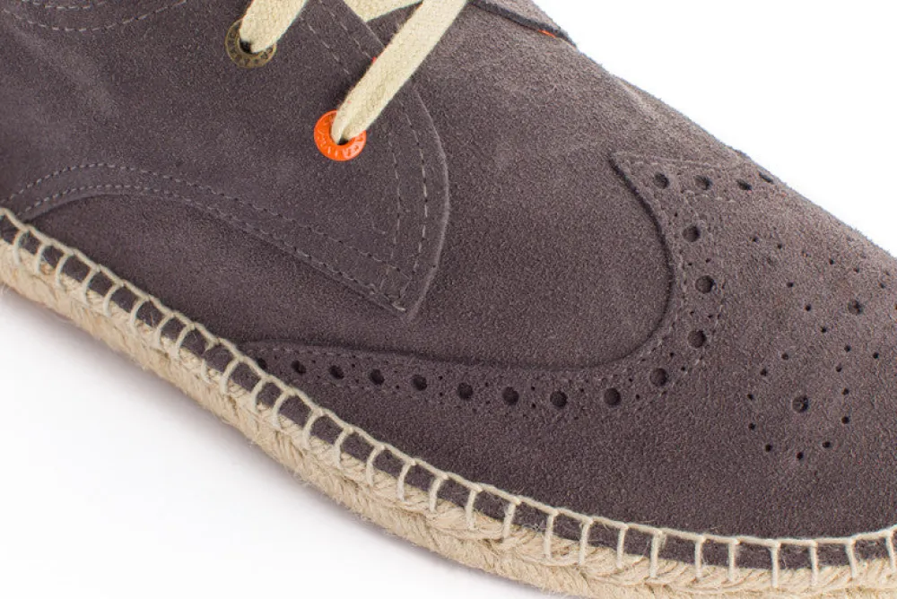 Abarca Shoes Alpargatas Oxford^Oxford Piel Gris 870