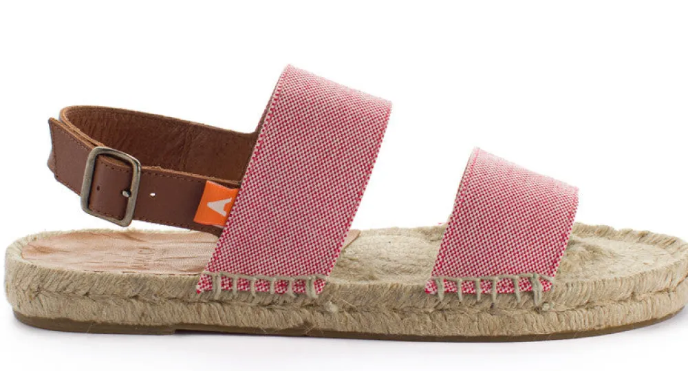 Abarca Shoes Alpargatas De Verano^Pascale Domine Rojo Sandalias De Yute