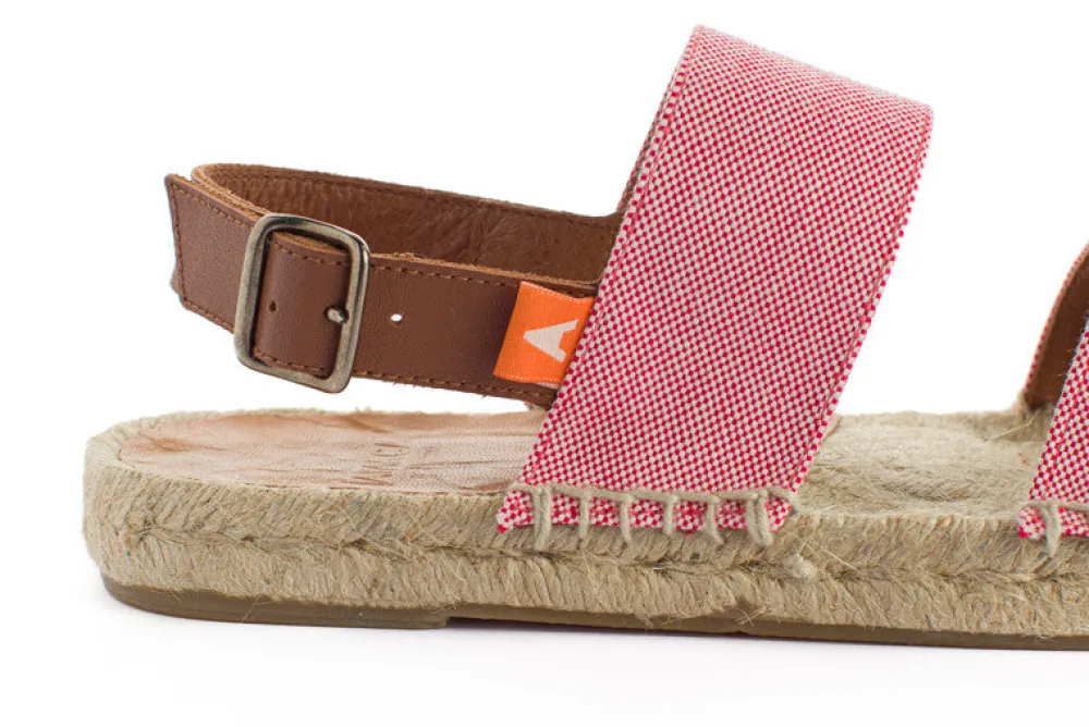 Abarca Shoes Alpargatas De Verano^Pascale Domine Rojo Sandalias De Yute