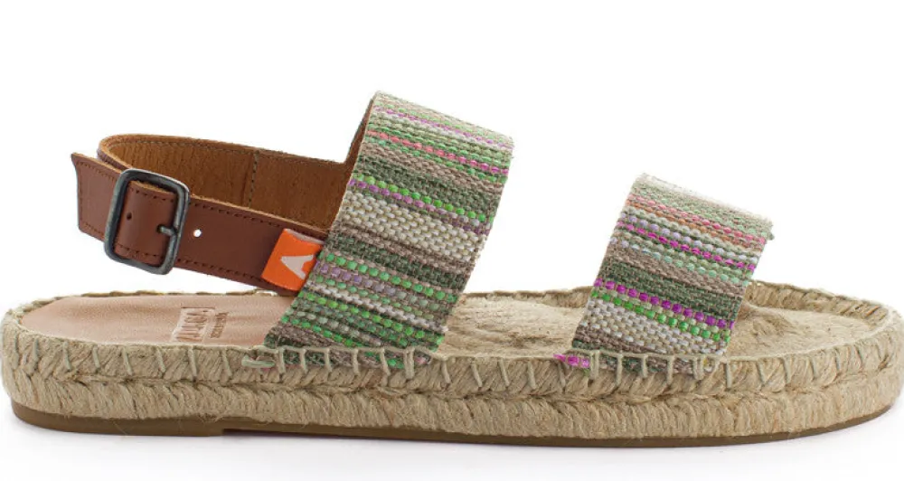 Abarca Shoes Alpargatas De Verano^Pascale Mayoral Verde Sandalias De Yute